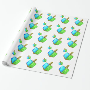 Double Dreidels Wrapping Paper