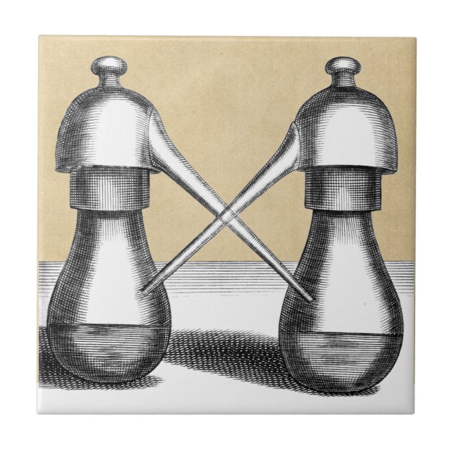 Double Eagle Alchemy Laboratory Flask Ceramic Tile (Front)
