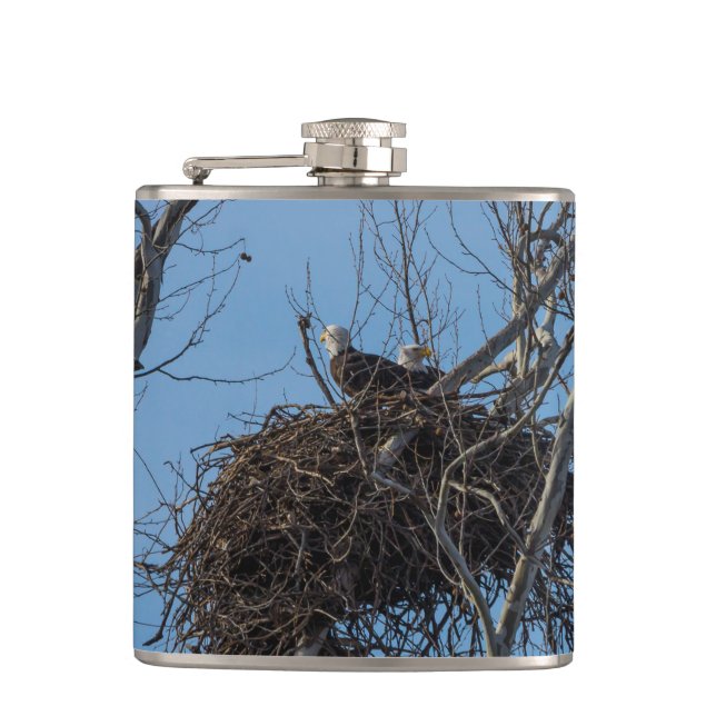 Double Eagle Trouble Hip Flask (Front)
