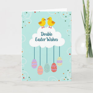 Double Easter Wishes Card