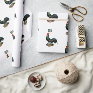 Double entendre banter Big cockerel Wrapping Paper
