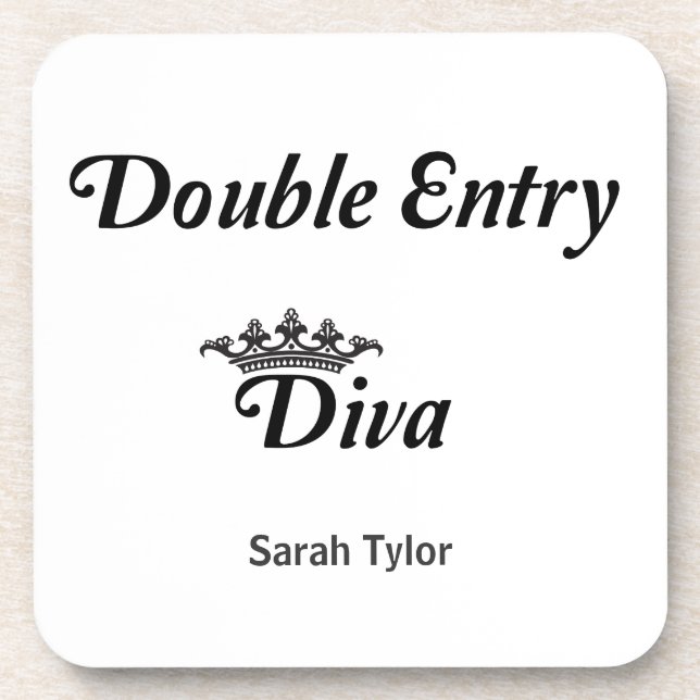 Double Entry Diva Coaster (Front)