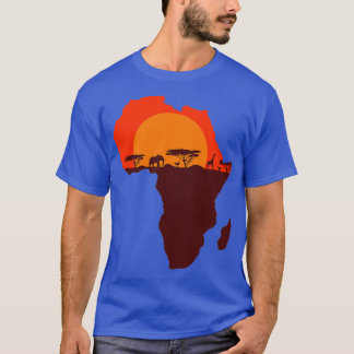 Double Exposure Art Africa Safari Funny Gift Idea T-Shirt