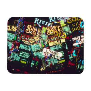 Double exposure, casino signs, Las Vegas, Magnet