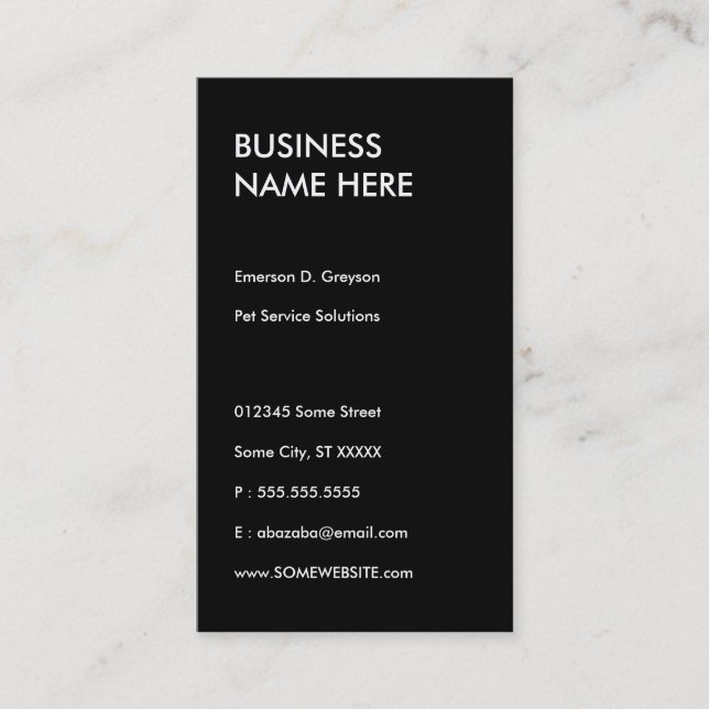 double exposure dog business card (Front)