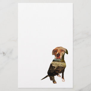 double exposure dog stationery