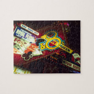 Double exposure, interior Casino, Las Vegas, Jigsaw Puzzle