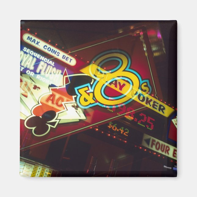 Double exposure, interior Casino, Las Vegas, Magnet (Front)
