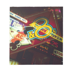 Double exposure, interior Casino, Las Vegas, Notepad