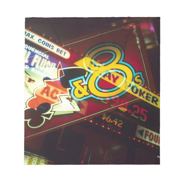 Double exposure, interior Casino, Las Vegas, Notepad (Front)