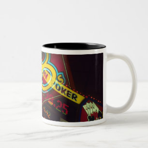Double exposure, interior Casino, Las Vegas, Two-Tone Coffee Mug