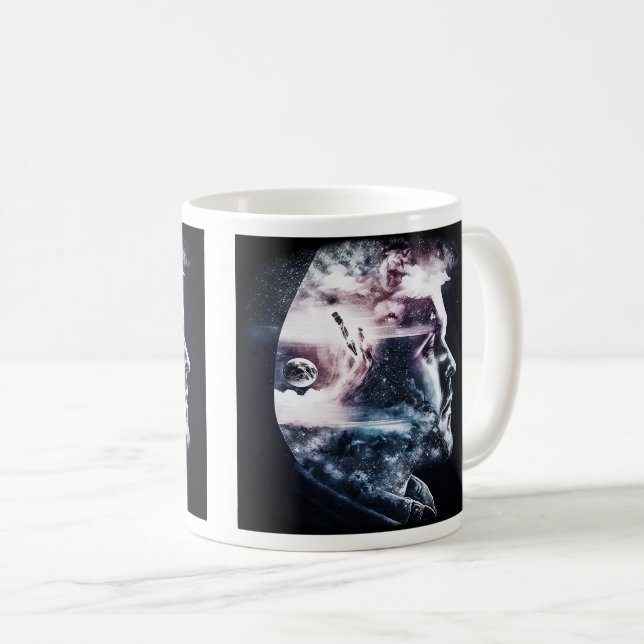 Double Exposure Man Classic Mug, 11 oz  Coffee Mug (Front Right)
