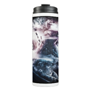Double Exposure Man Thermal Tumbler 