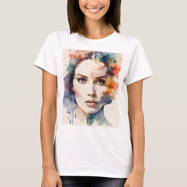 Double exposure woman art T-Shirt (Front)
