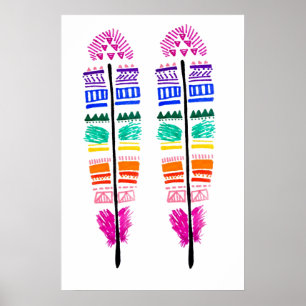 Double Feather Poster. Poster