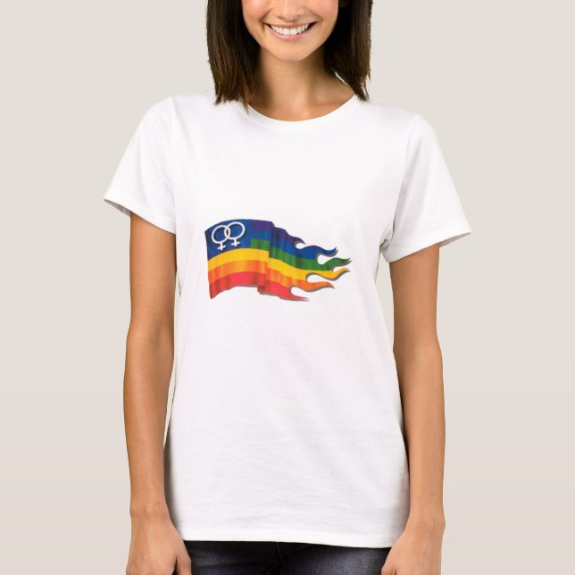 Double Female Pride Flag T-Shirt (Front)