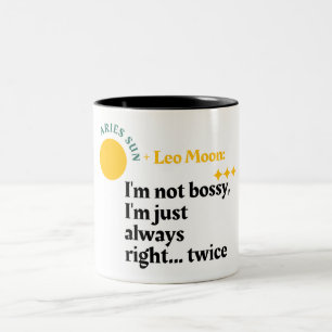 Double Fire Power - Aries Sun, Leo Moon Zodiac Mug