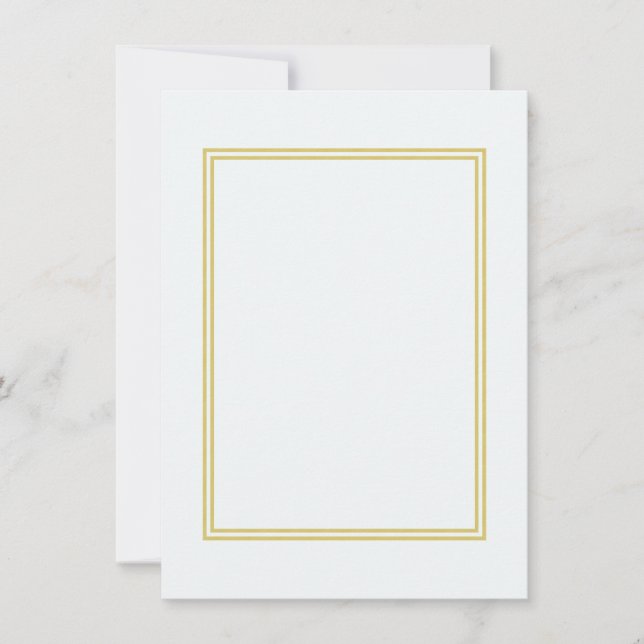 Double Gold Metallic Border on Bubbly White (Front)