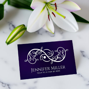 Double Golden Spiral and Yin Yang Business Card