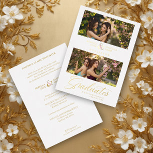 Double Graduation Chic Golden 2 Photos Modern
