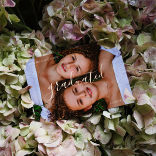 Double Graduation Photo Announcement Foil