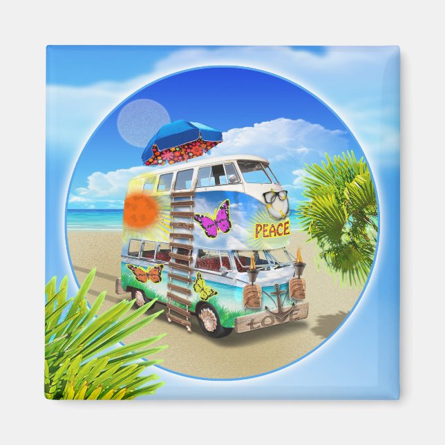 Double Groovy Refrigerator Magnet (Front)