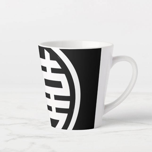 Double Happiness/Black/Small Latte Mug (Right)