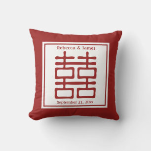 Double Happiness Chinese Wedding Cushion