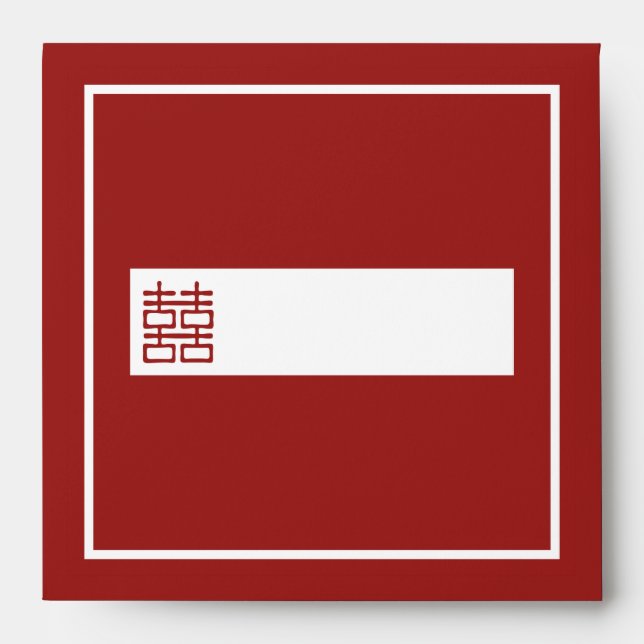 Double Happiness Chinese Wedding Envelopes (Front)