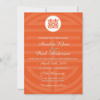 Double Happiness Chinese Wedding Invitation