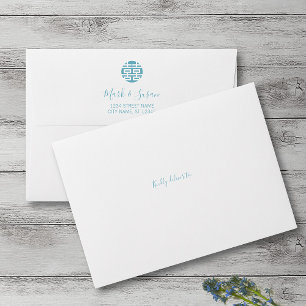 Double Happiness Chinese Wedding Invitation Envelope