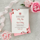 Double Happiness Elegant Chinese Wedding Invitation<br><div class="desc">Embrace tradition with a touch of modern elegance in our Double Happiness Chinese Wedding Invitation. The striking red design, adorned with delicate cherry blossoms and floral accents, beautifully symbolises love and prosperity. This invitation perfectly marries the traditional "Double Happiness" symbol with a contemporary flair, making it the ideal choice for...</div>