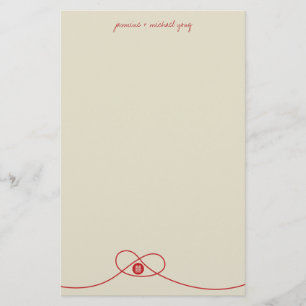 Double Happiness Knot Chinese Wedding Stationery