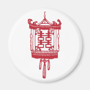 Double happiness Lantern Magnet
