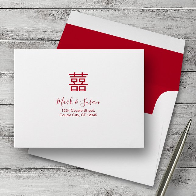 Double Happiness/Song Hy RSVP Envelopes (Creator Uploaded)