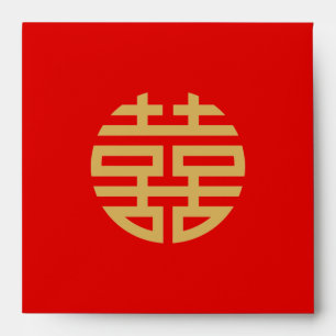 Double Happiness Symbol Red Envelope