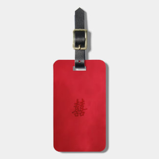 Double Happiness Wedding Luggage Tag