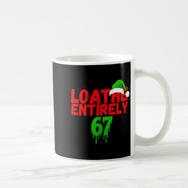 Double Hat 67 Anger Entirely Funny Christmas Santa Coffee Mug (Right)