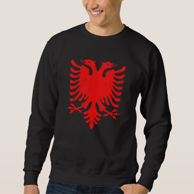 Double Headed Eagle Albania Flag For A Patriot Alb Sweatshirt (Front)