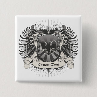 Double Headed Eagle Crest 15 Cm Square Badge