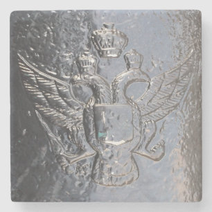 Double-Headed Eagle on Cannon Stone Coaster