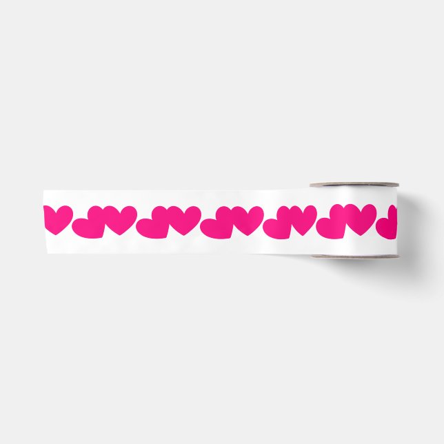 Double hearted ribbon satin ribbon (Front)