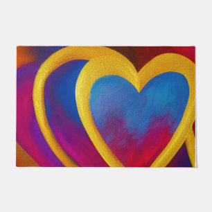 Double Hearts Doormat