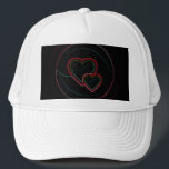 Double Hearts In Black Trucker Hat<br><div class="desc">A lovely Double Heart Image to customise!</div>