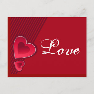 Double Hearts Love Postcard