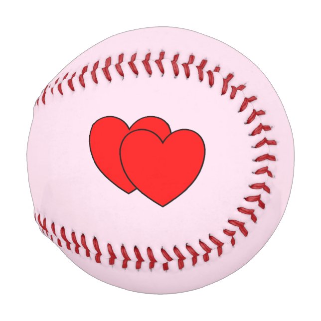 Double Hearts Pink Baseball (Front Right)