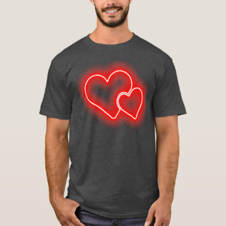Double Hearts Valentines Day Love Romc T-Shirt