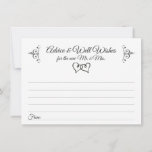 Double Hearts Wedding Advice and Well Wishes Cards<br><div class="desc">Save 40% OFF when you order 100 cards. Use these wedding advice cards as a guest book alternative or in addition to a guest book at the wedding reception. These can also be used as bridal advice cards for a bridal shower. The bride and groom will enjoy reading advice and...</div>