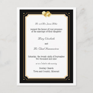 Double Hearts Wedding Invitation