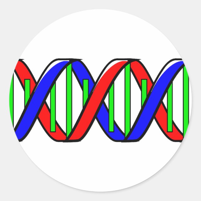 double helix classic round sticker (Front)